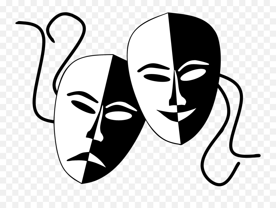 Theatre Clipart Facemask Theatre - Maschera Teatro Png Emoji,Face Mask Clipart