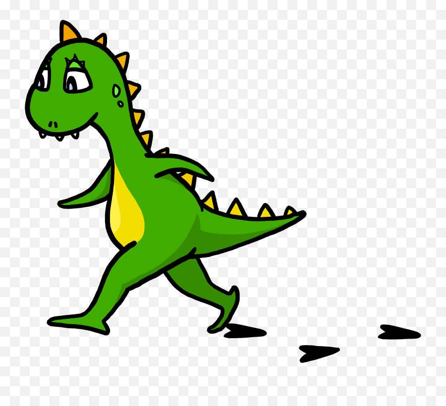Funny Walking Dinosaur Clipart Free Image - Dinosaur Walk Clip Art Emoji,Dinosaur Clipart