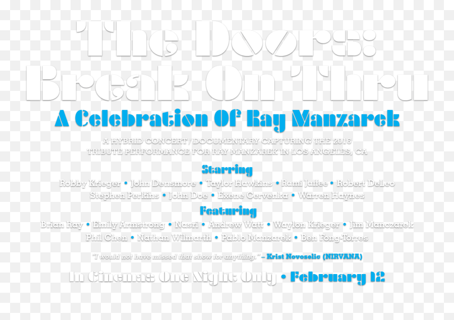 The Doors Break On Thru U2013 A Celebration Of Ray Manzarek Emoji,Gov't Mule Logo