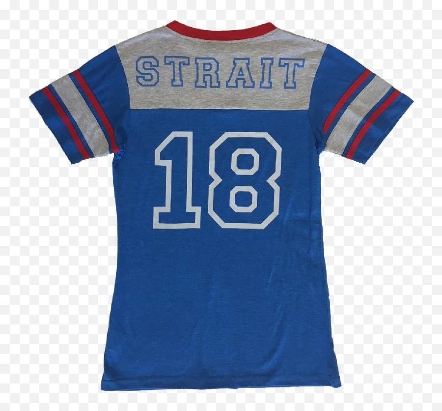 George Strait 2018 Red Grey And Blue Athletic Shirt Emoji,Red And Blue Logo