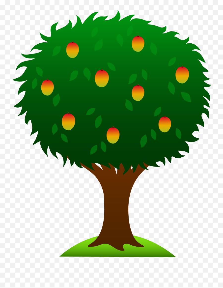 Mango Tree Clipart Free Image - Orange Tree Clipart Png Emoji,Tree Clipart