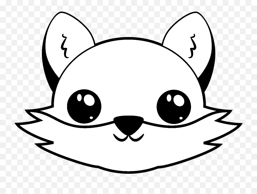 Kawaii Fox Head Coloring Page Emoji,Fox Head Png