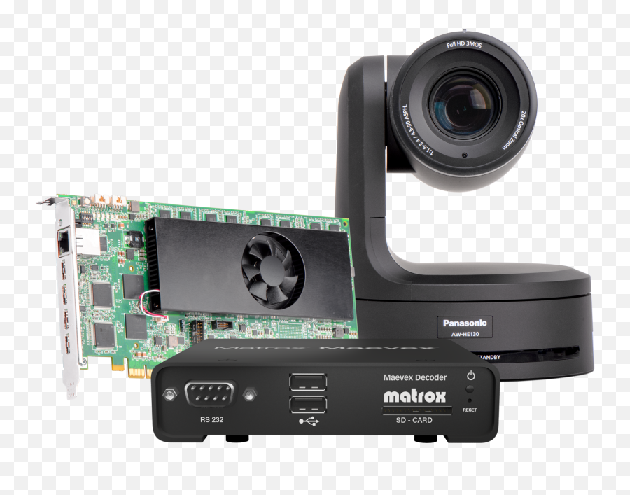 Matrox H264 Encoders With Panasonic Ptz Camera At Infocomm 2015 Emoji,Transparent Wallpaper Camera