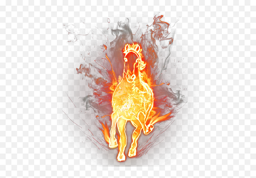 Download Fire Horse Wallpaper Free Transparent Image Hq - Fire Houres Wallpaper Clipart Emoji,Fire Transparent