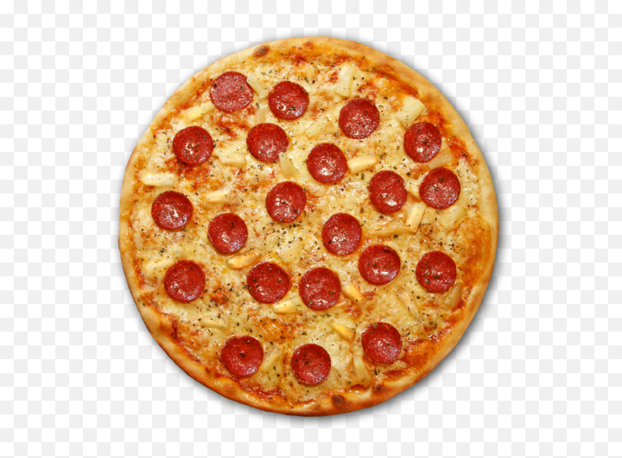 Pizza Sushi Gouda Cheese Bacon - Transparent Background Pepperoni Pizza Png Emoji,Pizza Transparent