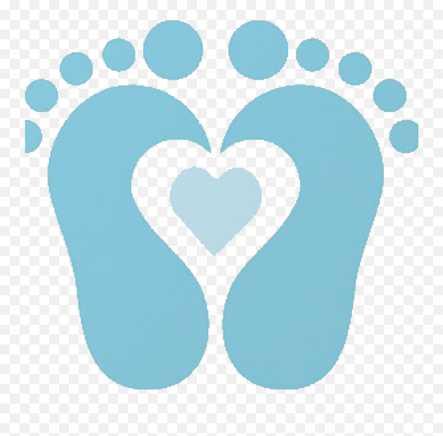 Download Baby Footprints Clipart Ba - Heart Transparent Baby Feet Emoji,Footprints Clipart