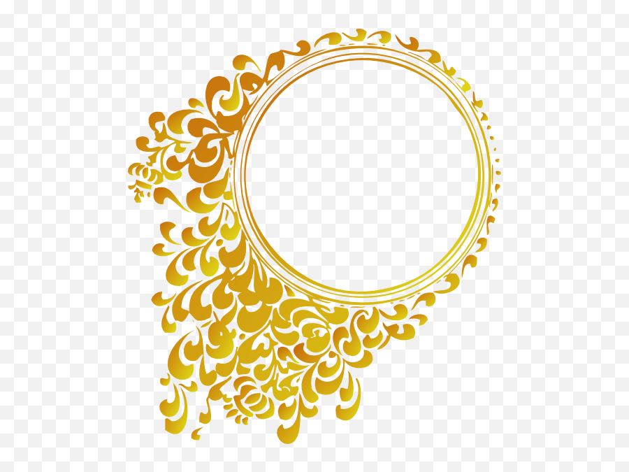 Gold Oval Frame Png - Vector Golden Frame Png 611484 Vippng Golden Circle Png Frame Emoji,Oval Png