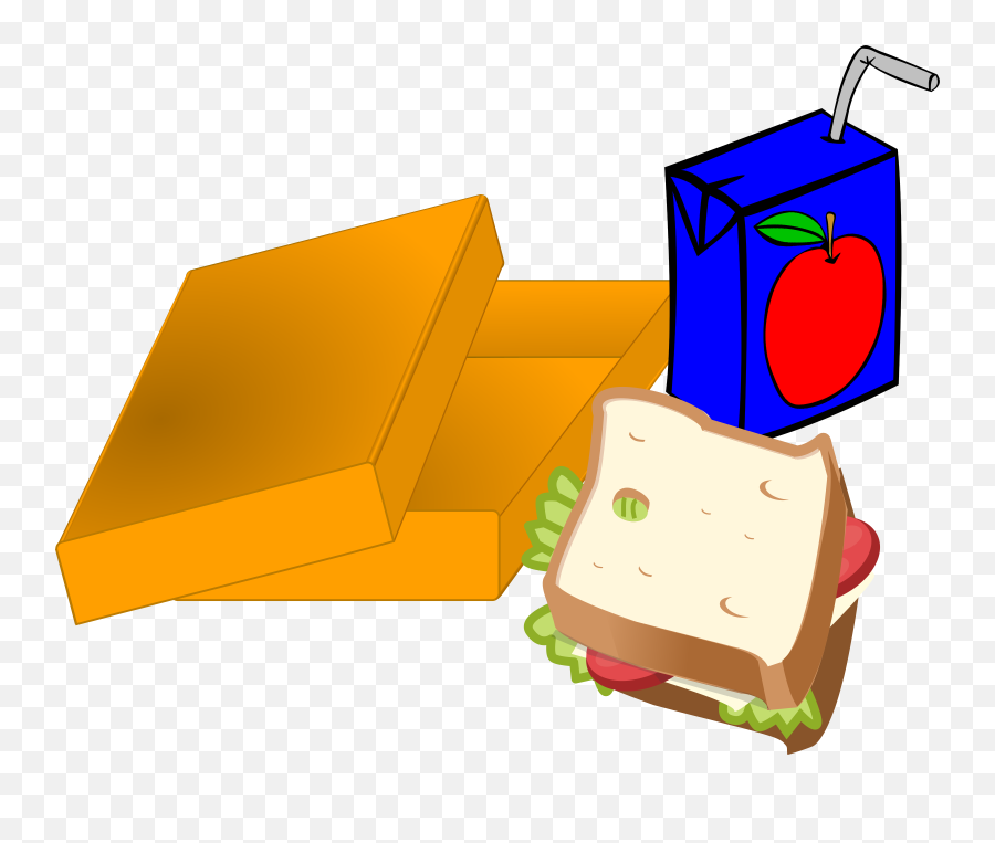 Lunch Box Clipart - Sandwich And Juice Clipart Emoji,Lunch Clipart