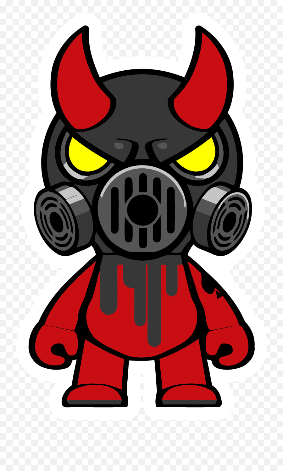 Gas Mask Oni Black Mask Clipart Png - Gas Mask Cartoon Png Emoji,Gas Clipart