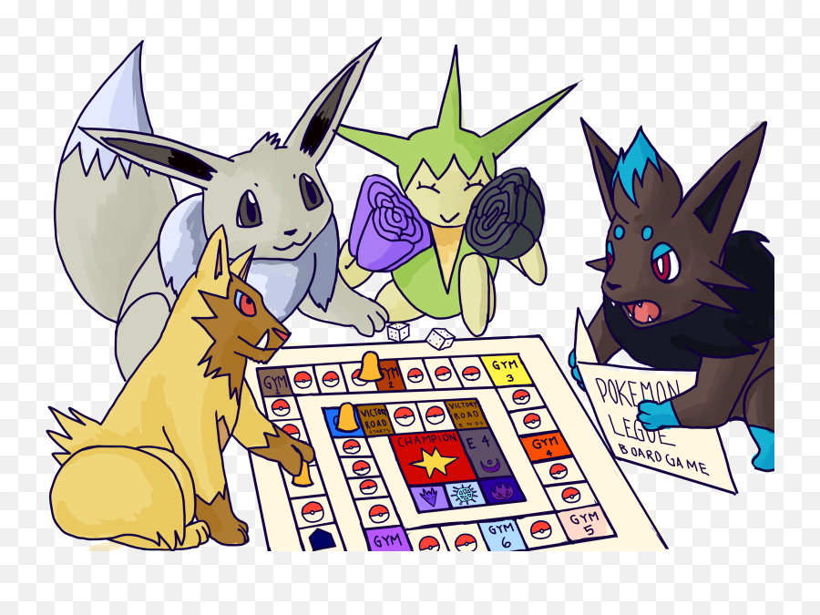 Drawing At Getdrawings Com Free For Personal - Pokemon Pokemon Playing Board Games Emoji,Board Game Clipart