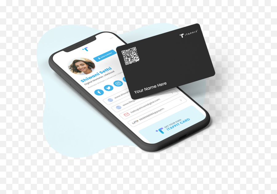 Itappit - New Age Smart Business Cards Horizontal Emoji,Instagram Logo For Business Cards