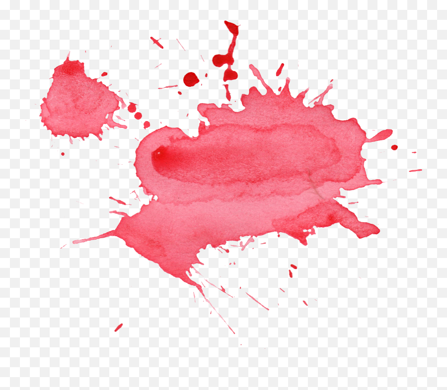 6 Red Watercolor Splatter - Red Watercolor Splash Transparent Emoji,Watercolor Splash Png