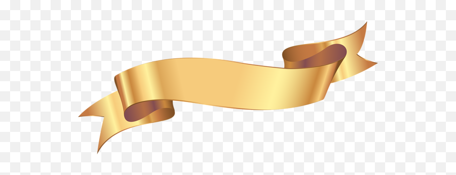 Banner Gold Transparent Clip Art Extra 861801 - Png Gold Ribbon Banner Transparent Background Emoji,Gold Ribbon Png