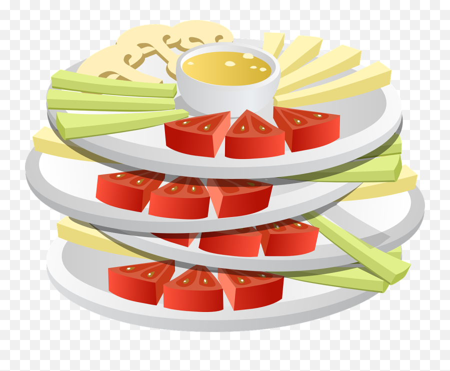 Snack Clipart Plate Food - Crudites Clipart Emoji,Snack Clipart