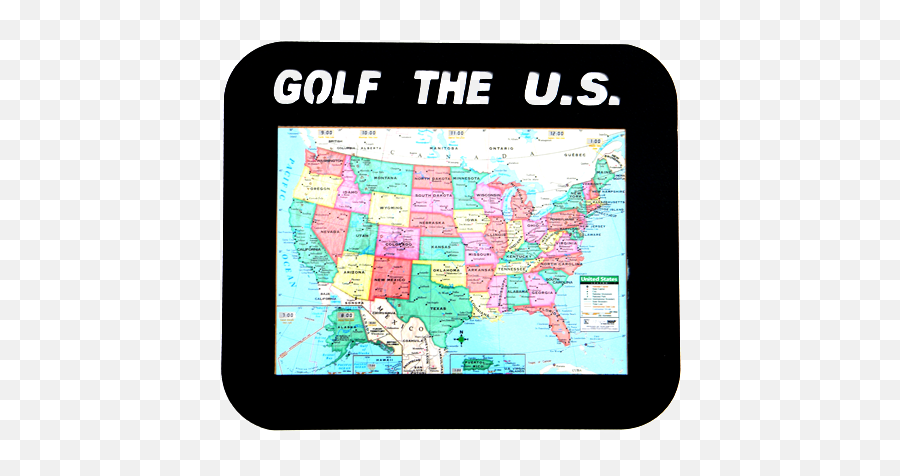 Golf The Us Map - Wall Art Display Device Emoji,Us Map Png