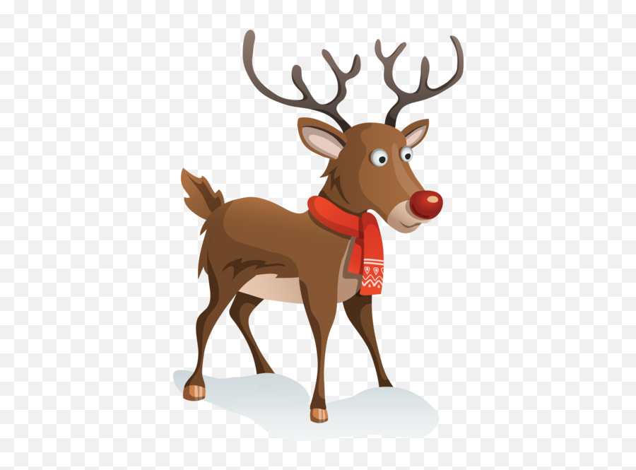 Rudolph Reindeer Santa Claus Deer For - Animal Figure Emoji,Reindeer Antlers Png