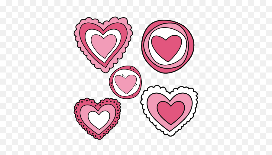 Doodle Hearts Svg Cutting Files Doodle - Scrapbook Cute Heart Clipart Emoji,Doodle Clipart