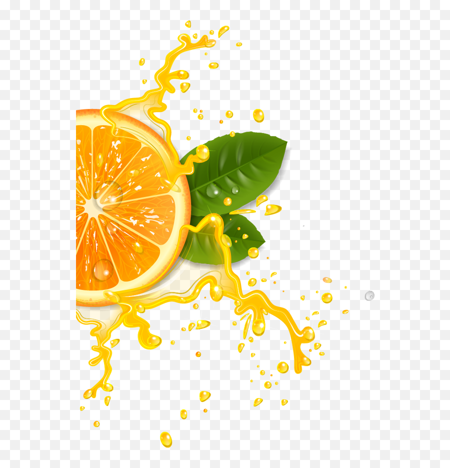 Orange Juice Cocktails Lemon Clipart - Orange Fruit Splash Png Emoji,Lemon Transparent Background