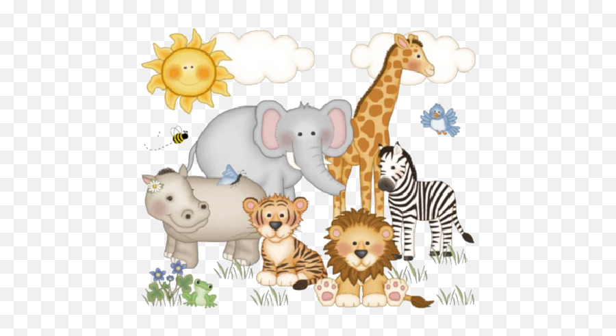 Baby Animal Pictures - Draw Jungle Animals For Kids Emoji,Baby Animals Clipart