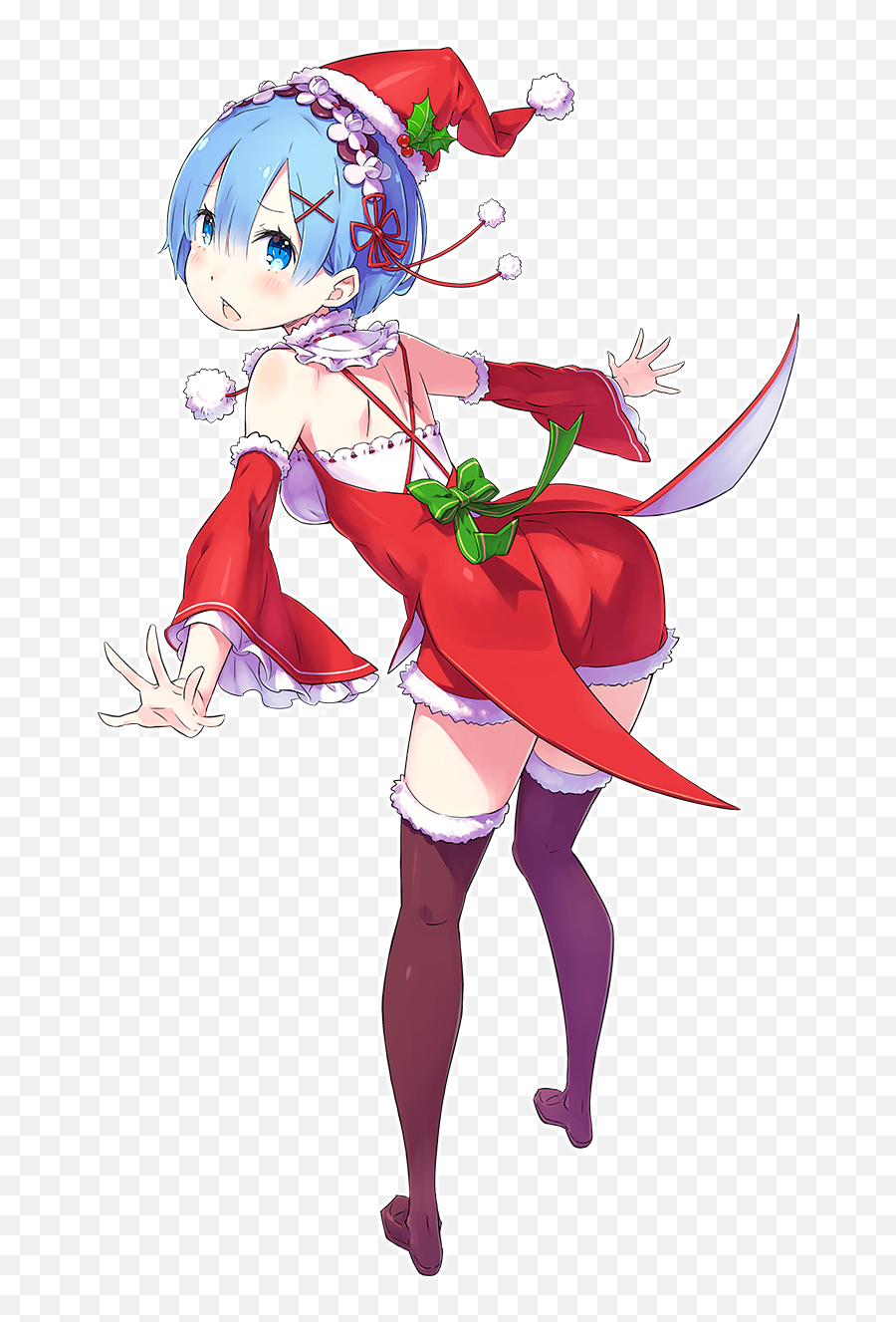 Download Official Christmas Rem - Anime Merry Christmas Png Emoji,Rem Png