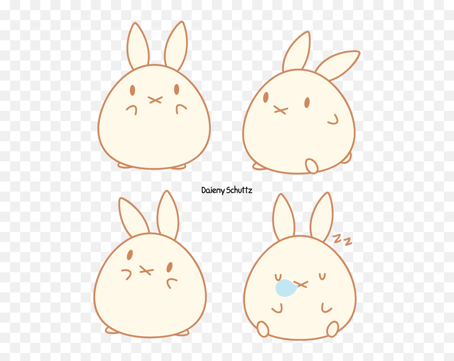 Cute Bunny - Transparent Chibi Bunny Emoji,Bunny Transparent