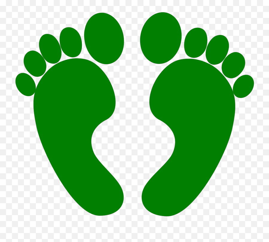 Side Slightly Longer Feet Clip Art - Green Feet Clipart Emoji,Side By Side Clipart