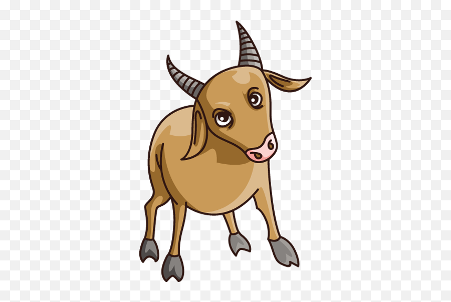 Cute Cartoon Goat Emoji,Goat Transparent Background