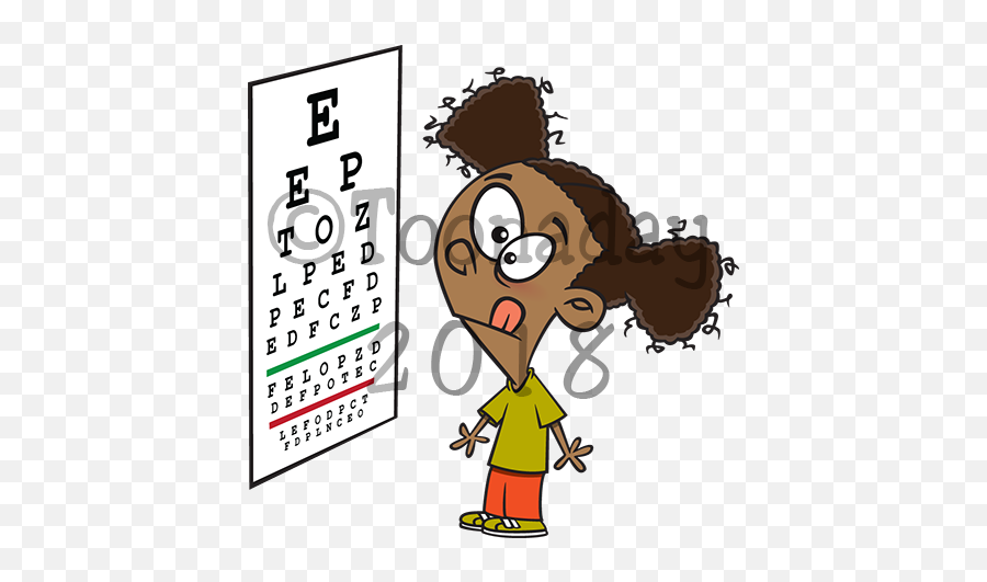 Eyetestkid Emoji,African American Girl Clipart