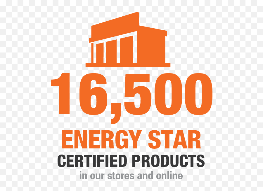The Home Depot Sustainability Stats Thdstats - 16500energy Emoji,Orange Star Png