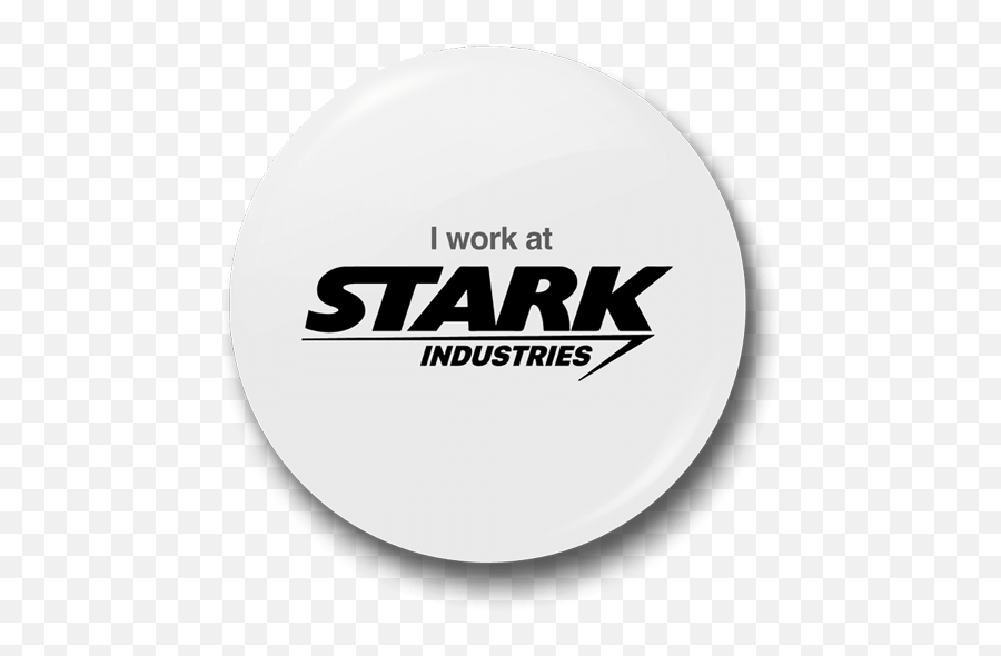 I Work At Stark Industries Badge - Stark Industries Emoji,Stark Industries Logo