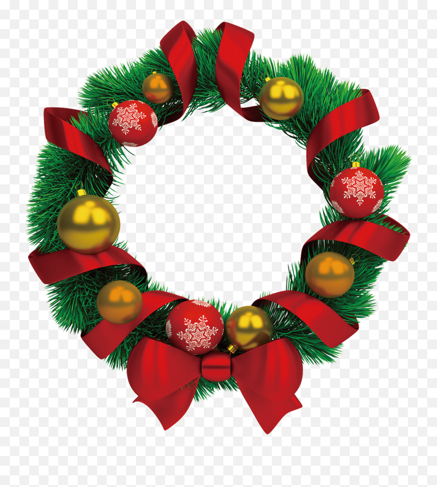 Free Transparent Wreath Png Download - Poinsettia Wreath Clipart Emoji,Christmas Wreath Png