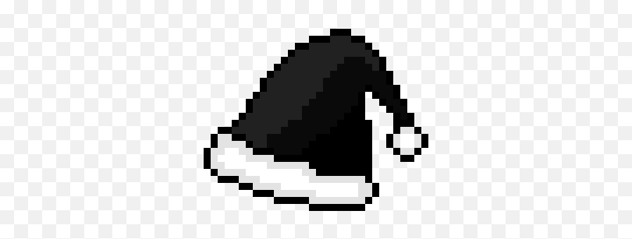 Pixel Art Gallery - Transparent Black Santa Hat Emoji,Santa Hat Transparent