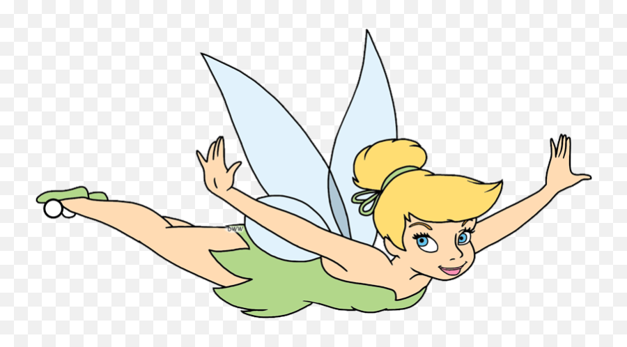 Tinkerbell Clipart Flying Tinkerbell - Tinker Bell Flying Png Emoji,Tinkerbell Clipart