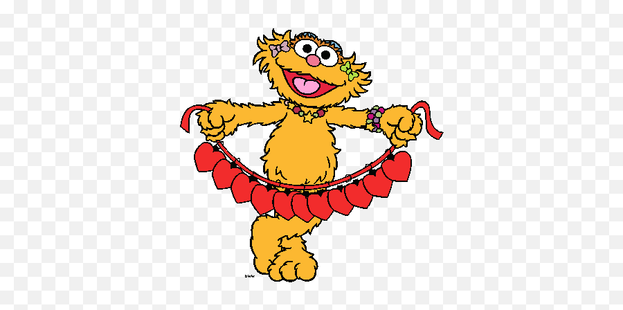 Sesame Street Clip Art Free - Character Zoe Sesame Street Cartoon Emoji,Elmo Clipart