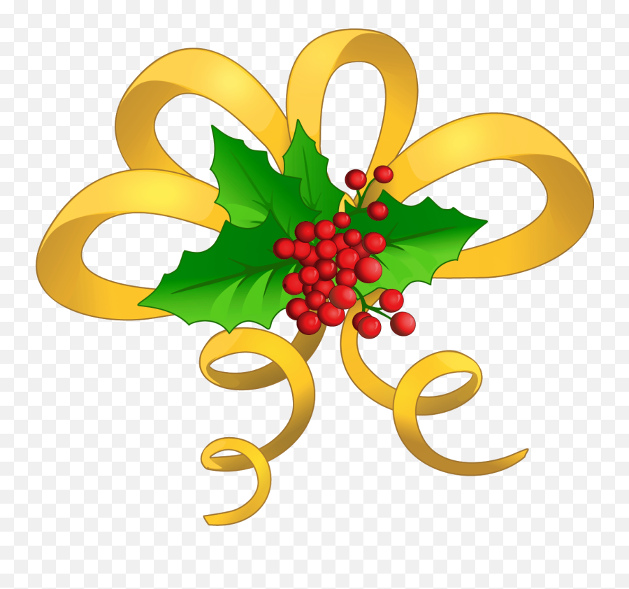 Mistletoe Clipart Ribbon Picture 1666884 Mistletoe Clipart - Christmas Yellow Clipart Emoji,Free Christmas Clipart