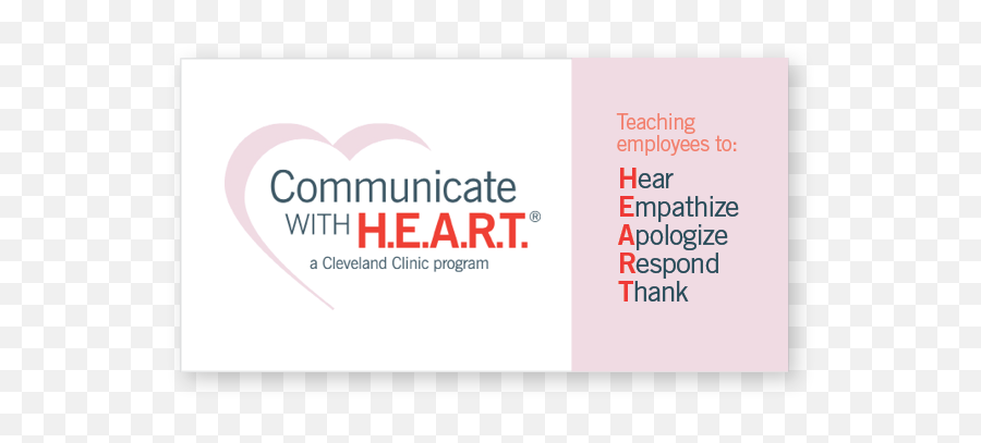 Communicate With H - Heart Acronym For Customer Service Emoji,Cleveland Clinic Logo