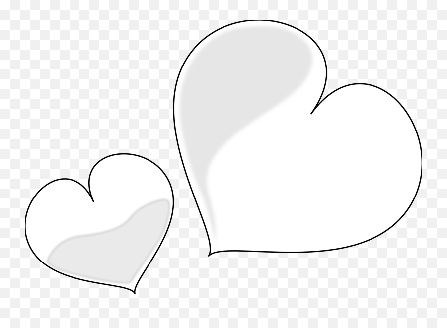 84 Free Heart Clipart Black And White - Clipartingcom White Two Heart Png Emoji,Hearts Clipart