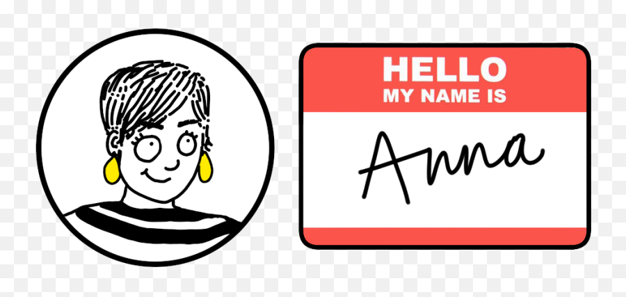 Hello My Name Is Anna Clipart - For Adult Emoji,Hello My Name Is Png