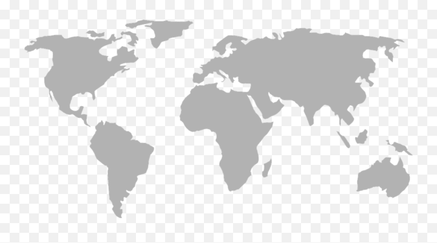 Map Clip Art Free Vector - High Resolution World Map Grayscale Emoji,World Map Cliparts
