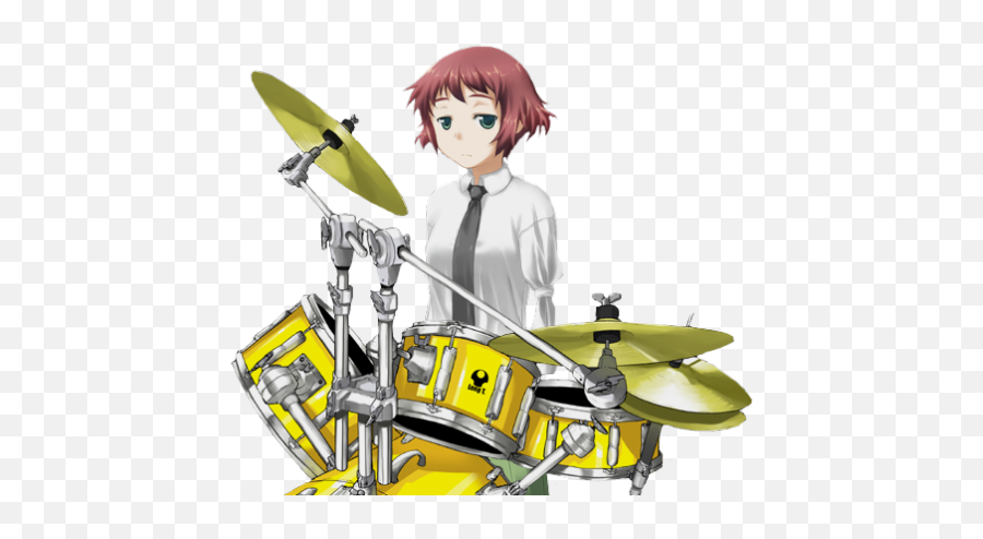 Rin Playing The Drums - Katawa Shoujo Rin Drums Emoji,Katawa Shoujo Logo