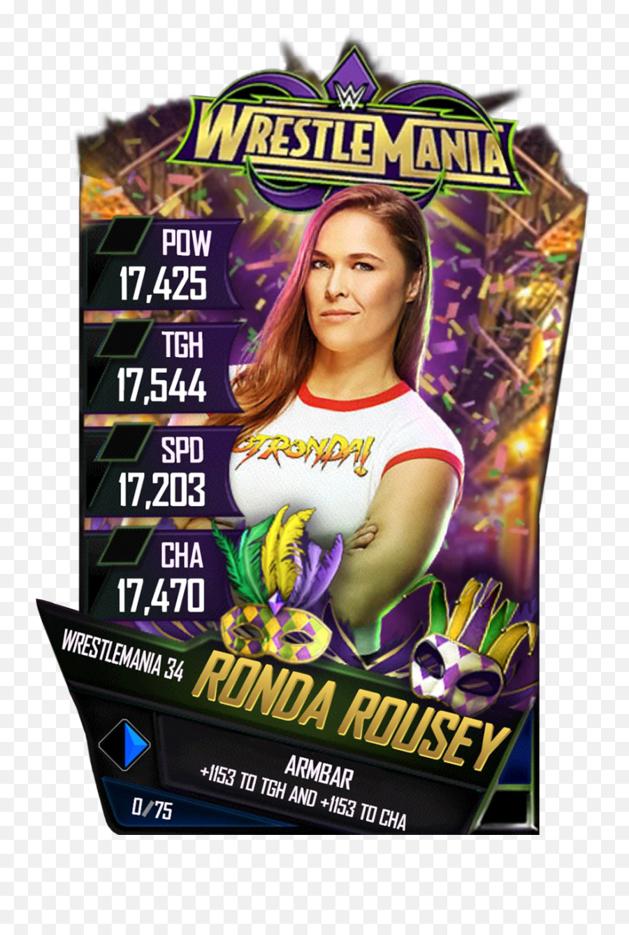 The Smackdown Hotel On Twitter New Ronda Rousey Card - Wwe Supercard Wrestlemania 34 Emoji,Ronda Rousey Png