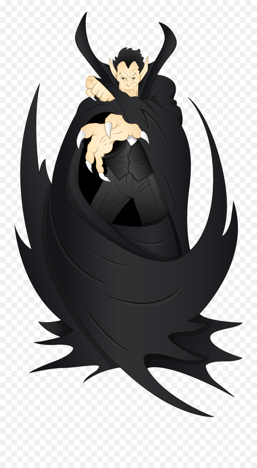 Halloween Black Vampire Png Clipart - Clip Art Emoji,Vampire Clipart