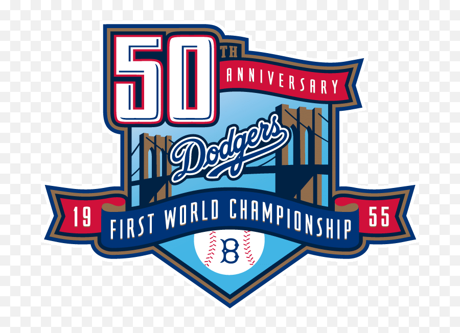 Los Angeles Dodgers Anniversary Logo - Angeles Dodgers Emoji,Dodgers Logo