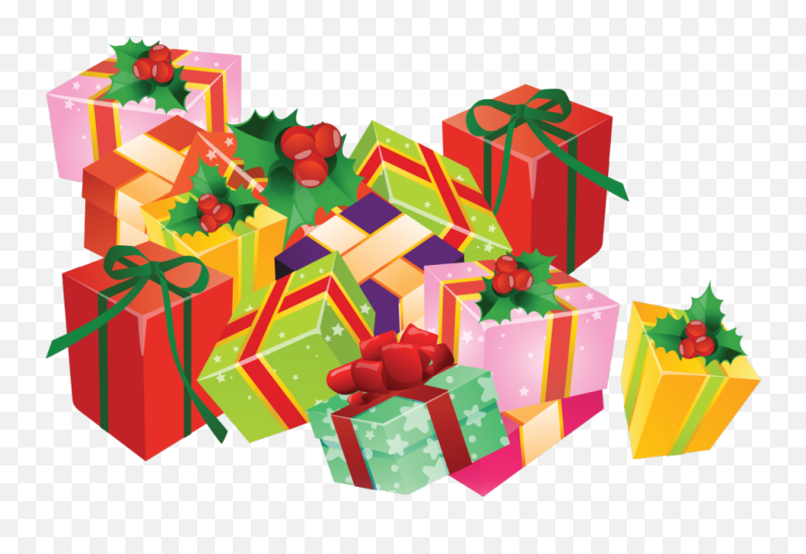 Christmas Gift Cartoon Clip Art - Christmas Png Download Cartoon Transparent Christmas Presents Emoji,Christmas Present Clipart
