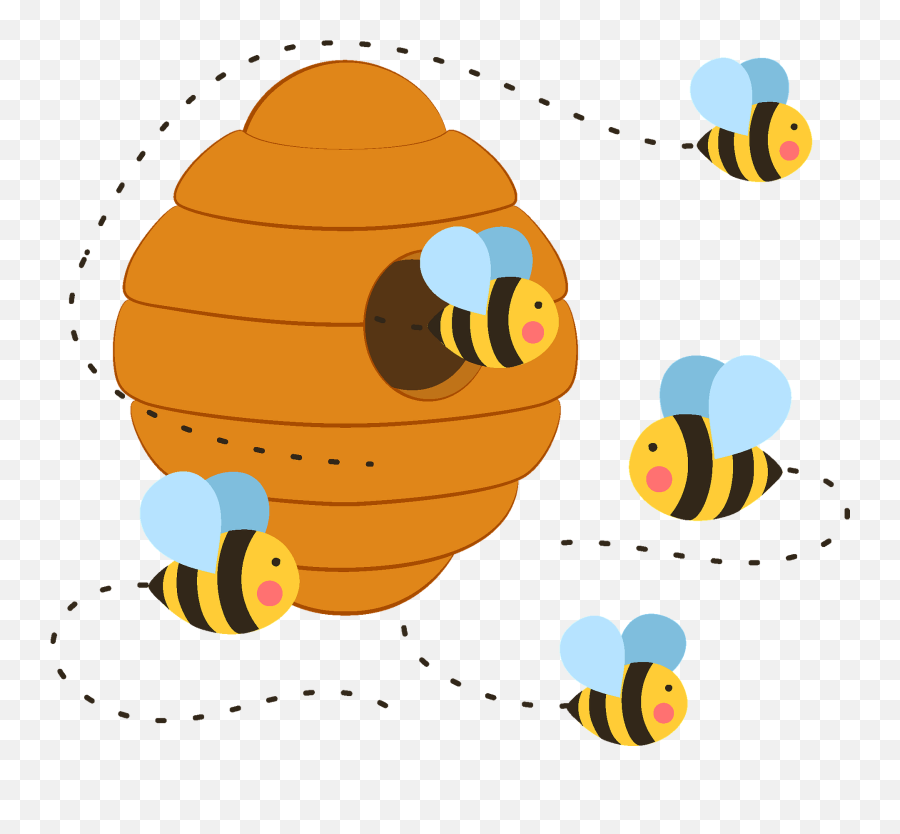 Beehive Clipart - Bee Hive Clipart Png Emoji,Beehive Clipart