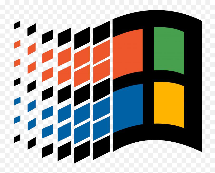 Windows Microsoft Logo No Background - Transparent Background Windows 95 Logo Emoji,Microsoft Logo