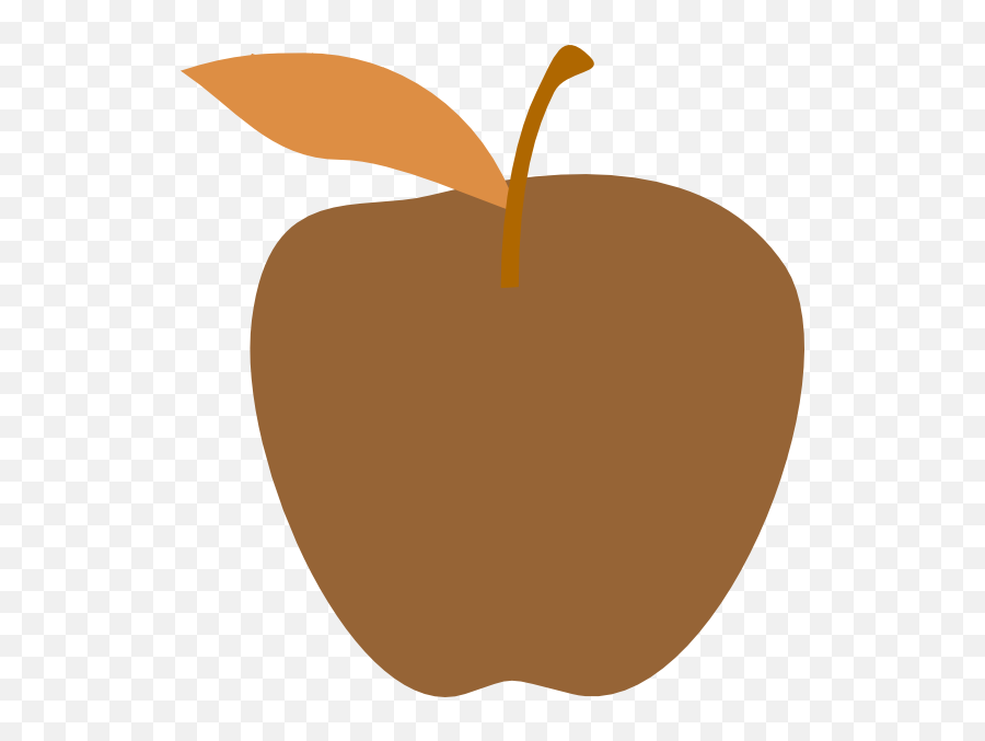 Brown Apple Tan Leaf Clip Art At Clker Com Vector Clip Art - Brown Apple Clipart Emoji,Apple Clipart