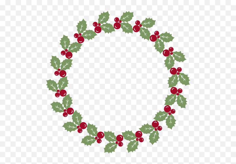 Large Holly Wreath Graphic - Puppies First Christmas Ornament Emoji,Holly Border Clipart