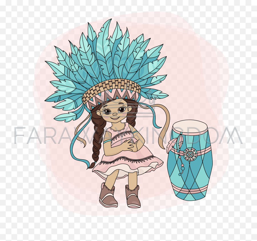 Pocahontas Dance Indians Princess Girl Vector Illustration Set Emoji,Pocahontas Png