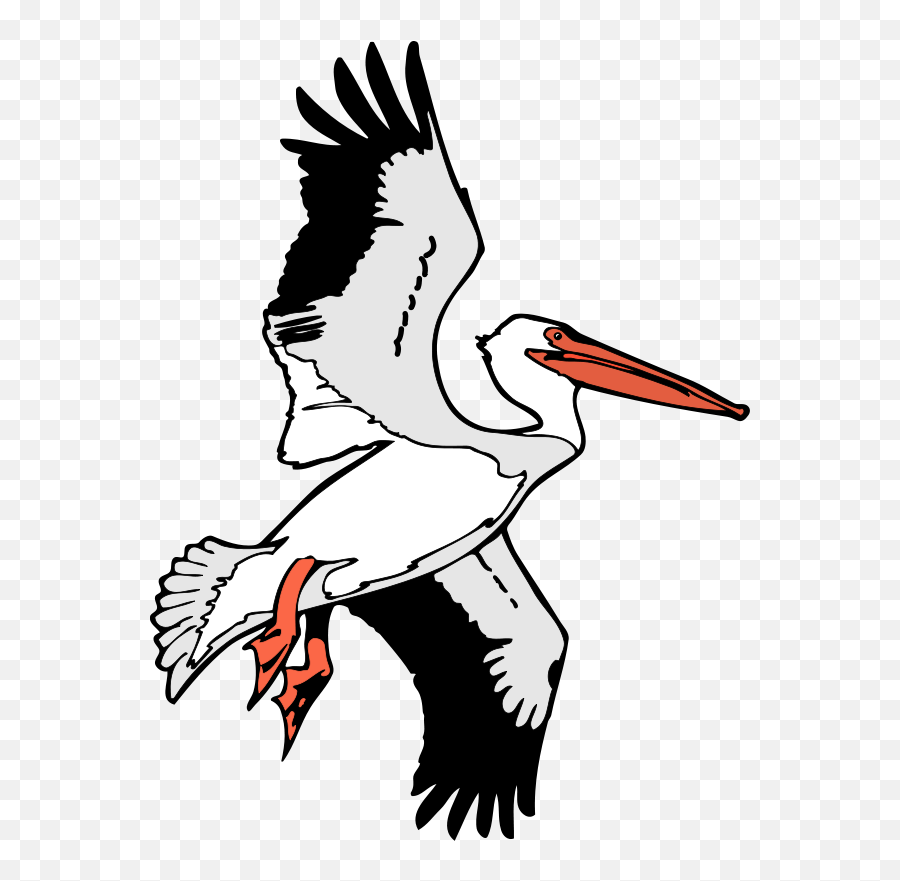 Flight Brown Pelican Clip Art - Pelican Flying Clipart Emoji,Pelican Clipart